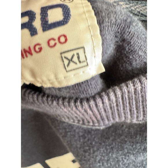 Vintage 70s 80s crewneck sweatshirt Oxford Navy XL - Picture 2 of 4